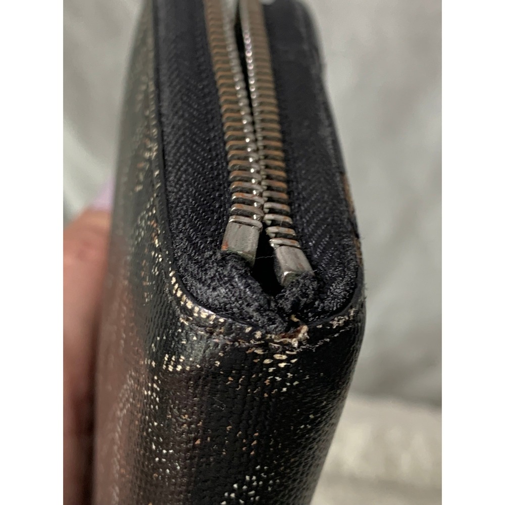 Goyard Matignon GM Zip Around Wallet Black Goyardine Canvas with COA #884 - Picture 7 of 11